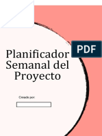 Plantilla de Agenda Semanal para Proyectos en PDF