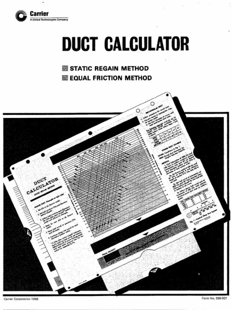 Carrier Duct Calculator Estatic Regain PDF