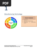 Manufacturing Technology: Course Contents