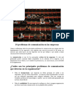 10 Problemas de Comunicación en Las Empresas