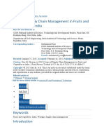 Supply Chain Management of F and V in in