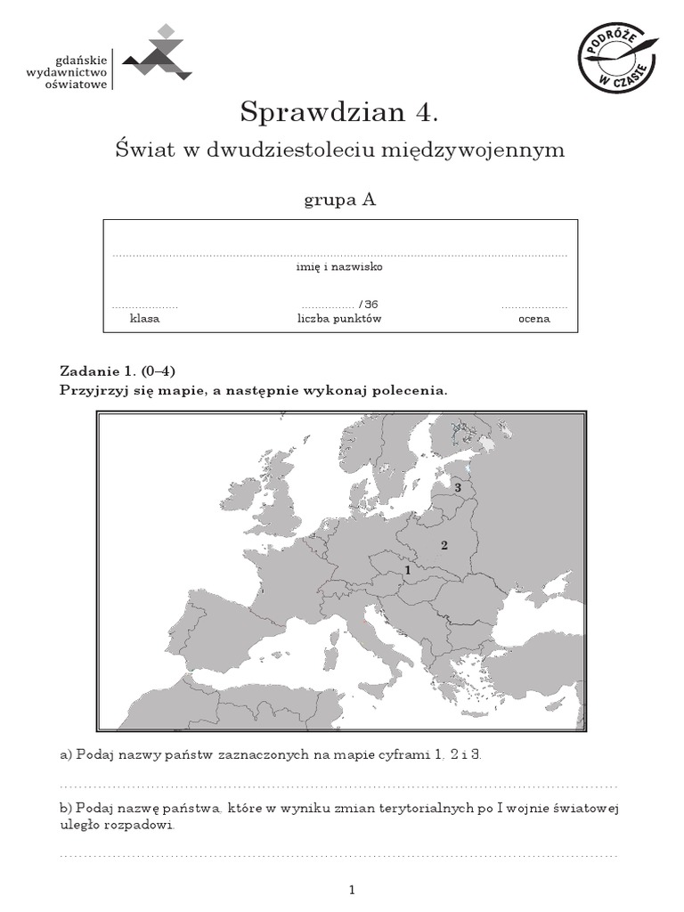 Dwudziestolecie Międzywojenne Sprawdzian Nowa Era