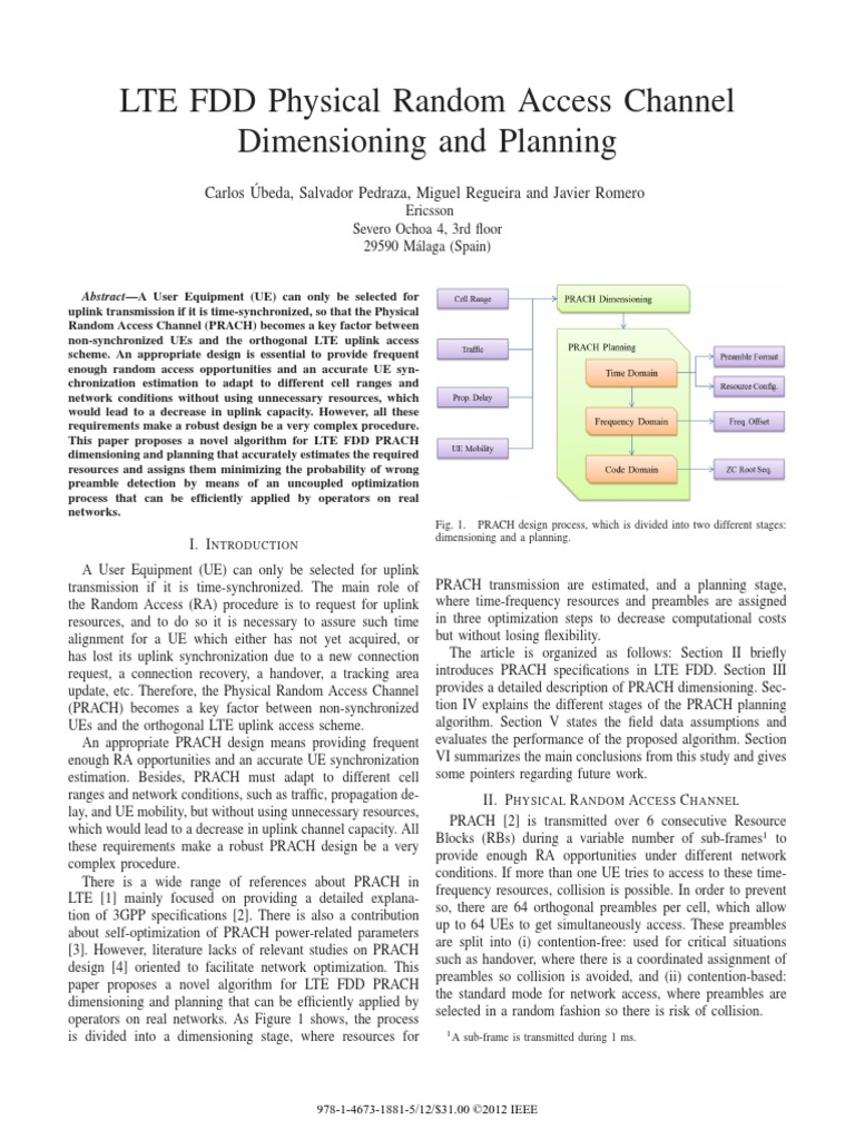 Rach Dimensioning Ieee | PDF | Lte (Telecommunication) | Duplex ...