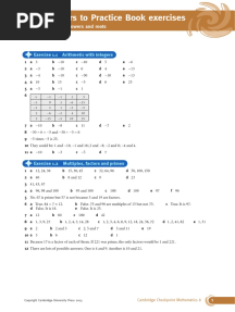 Answers Cambridge Checkpoint Mathematics Practicebook 8