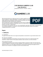 LIVRO DE REGRAS GAMERS CLUB - LIGA AMADORA