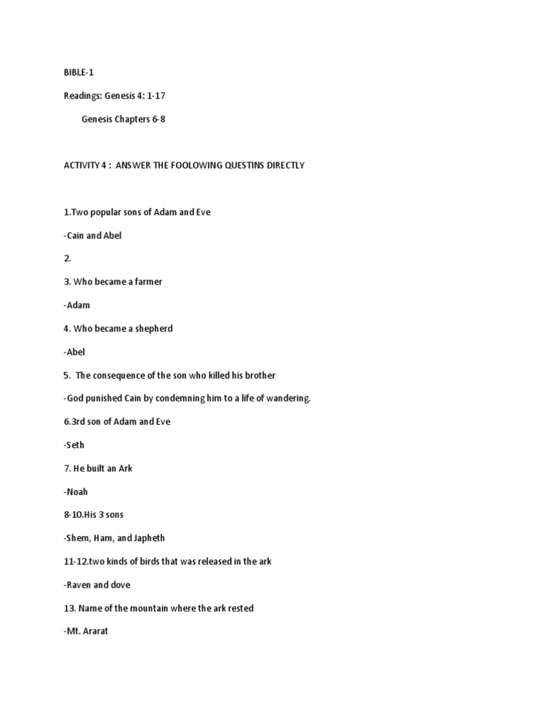 Bible Genesis 2 | PDF | Art | Classics