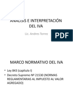 Análisis E Interpretación Del Iva: Lic. Andres Torrez
