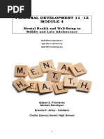 Personal Development 11 - 12: Mental Health and Well-Being in Middle and Late Adolescence