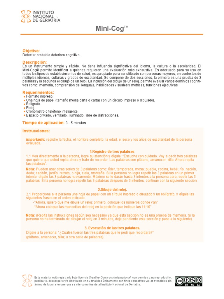 Mini cog pdf cognici n