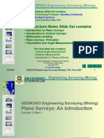 This Lecture Notes Slide Set Contains:: GEOM3003 Engineering Surveying (Mining)