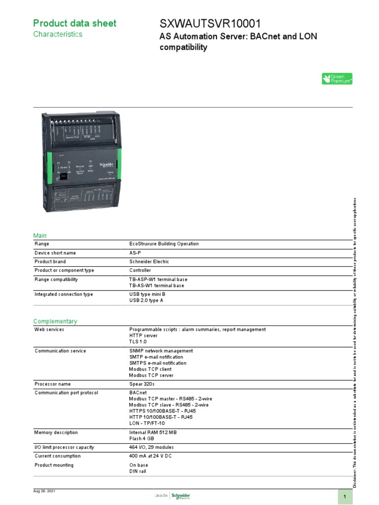 EcoStruxure™ Building Operation - SXWAUTSVR10001 | PDF | Transmission ...