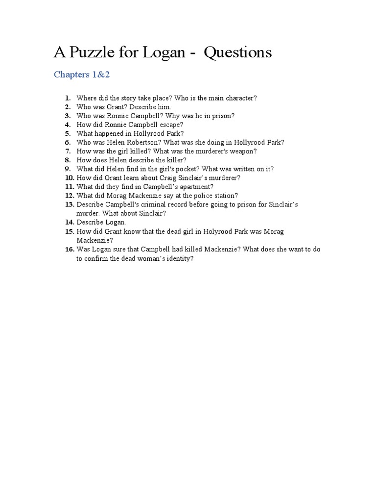 a-puzzle-for-logan-questions-pdf