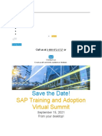 SAP Training and Adoption Virtual Summit: Save The Date!