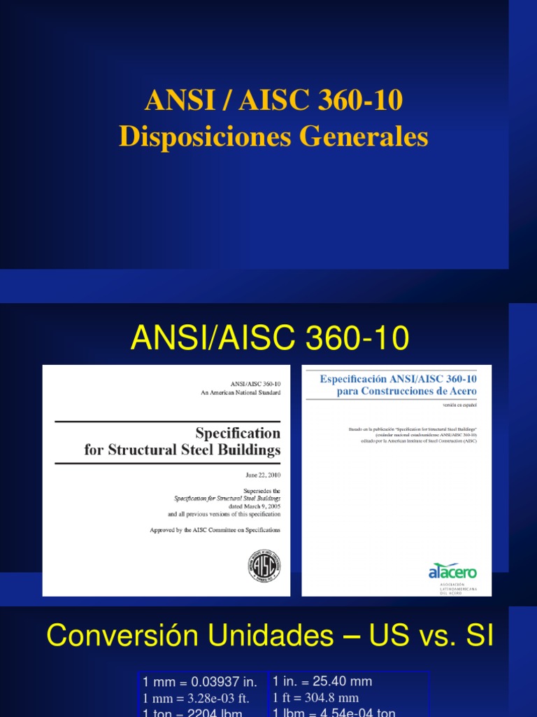 AISC 360-10 Disposiciones Generales | PDF | Pandeo | Doblar