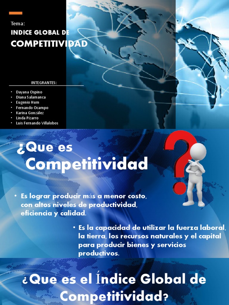 Índice Global de Competitividad 2019 | PDF | foro Economico Mundial ...