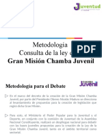 Metodología Consulta de La Ley de La Gran Misión Chamba Juvenil