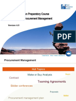 PMP Examination Preparatory Course Topic: Project Procurement Management