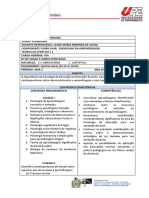 Plano de Ensino - Psicologia Da Aprendizagem - 2020.2