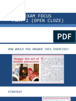 Exam Focus Part 2 (Open Cloze) : Fce Grammar First Semester September 2, 2021