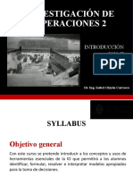 Introducción INVESTIGACIÓN DE OPERACIONES 2