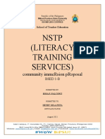 NSTP (Literacy Training Services) : Community Immersion Proposal