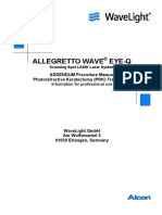 Allegretto Wave Eye-Q: ADDENDUM Procedure Manual Photorefractive Keratectomy (PRK) Treatments