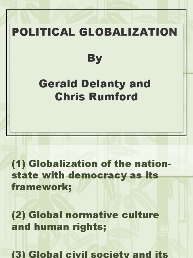 Understanding Political Globalization | PDF | Public Sphere | Globalization