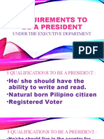 Requirements To Be A President