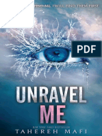 Unravel Me (Shatter Me 2) by Tahereh Mafi Chapter Sampler