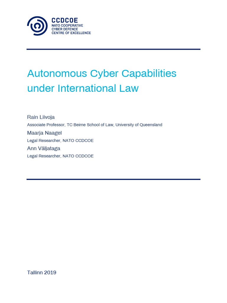 Autonomous Cyber Capabilities in Law | PDF | Computer Security | Security