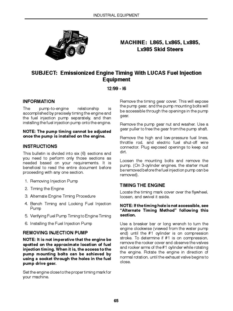 Lucas Fuel Injection Pump Timing Guide | PDF | Engines | Pump
