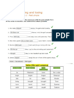 Verbs in past tense and past participle