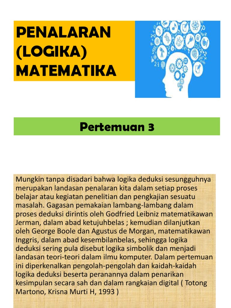 Logika Matematika | PDF | Seni & Disiplin Bahasa | Kajian Bahasa Asing