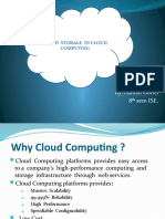 Cloud Storage in Cloud Computing: By: Ashish Gohel 8 Sem ISE
