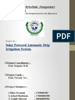 Solar Powered Automatic Drip Irrigation