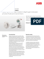 Pressure Measurement: Applying Remote Seal, Isolation Diaphragms Between Process Fluids and Transmitters