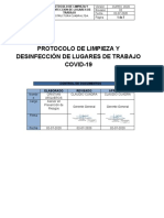4. Protocolo de Limpieza y Desinfección de Ambientes - CUPEC 2020