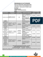 Cronograma de Actividades: Controladores Lógicos Programables PLC I