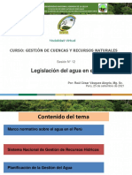 Sesion 12 - Cuencas - Legislacion Del Agua en El Peru