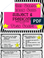 Subject Predicate Task Cards