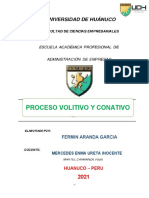 Proceso volitivo y conativo