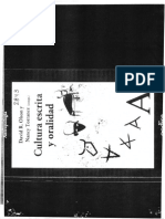 Cutura Escrita y Oralidad - Olson David