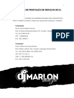 Contrato DJ Marlon Souza - Marcela e Bruno