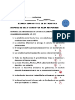 Examen Diagnostico de Estadistica Ii.