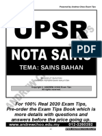 Upsr Nota Sains Tema Sains Bahan