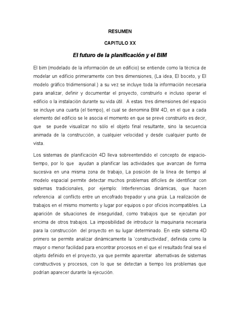 Futuro del BIM: Planificación 4D y 5D | PDF | Planificación | Informática