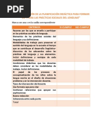 La Organización de La Planificación Didáctica para Formar en y para Las Prácticas Sociales Del Lenguaje