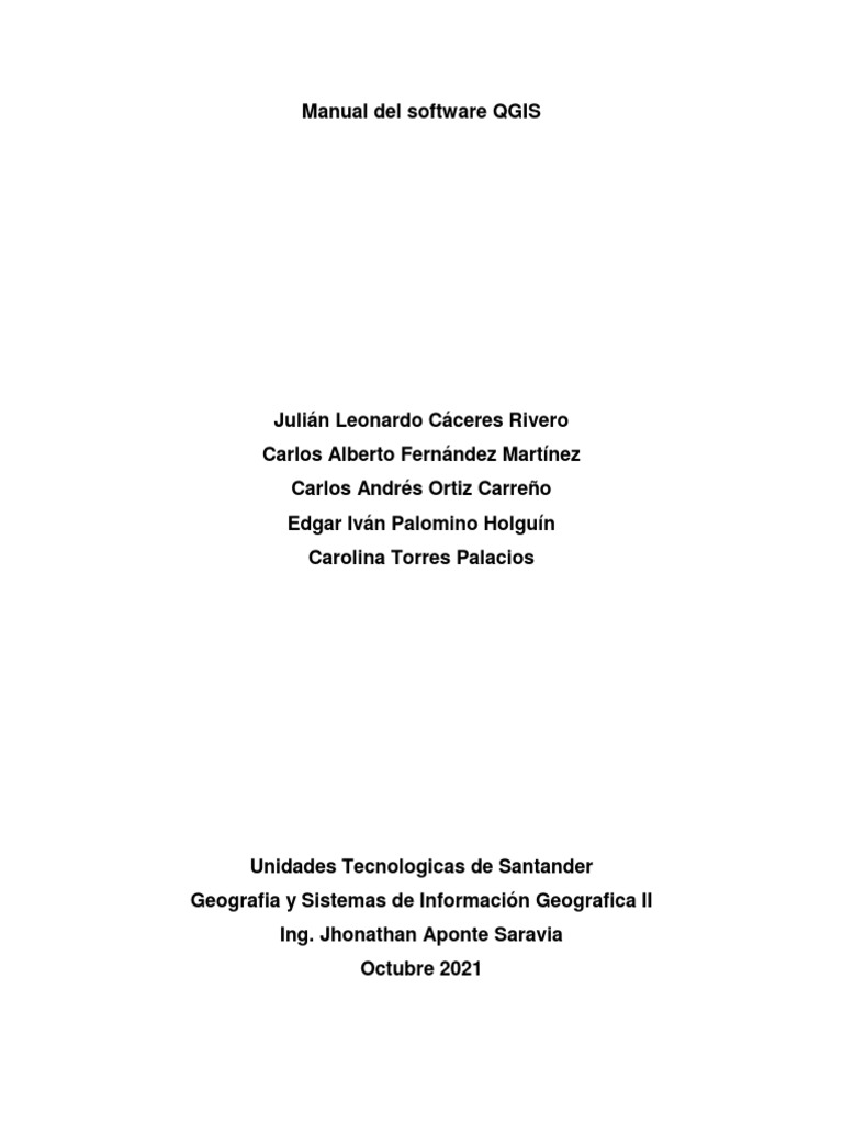 Manual Qgis Segundo Corte Pdf Sistema De Información Geográfica