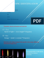 SPECTROSCOPIC IDENTIFICATION TECHNIQUES