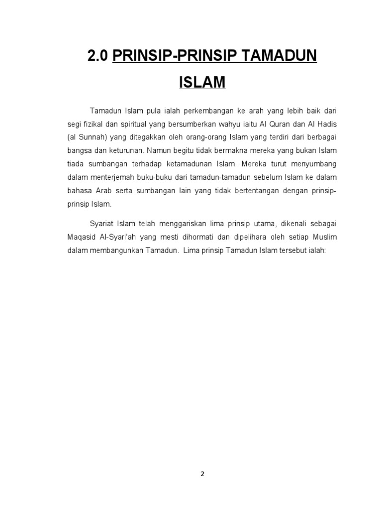 Prinsip Prinsip Tamadun Islam 2 Pdf